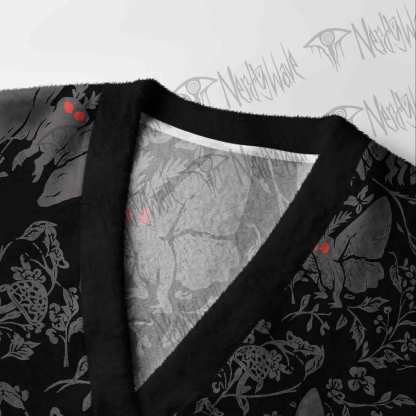 Mothman in the Jungle Cardigan Sweater