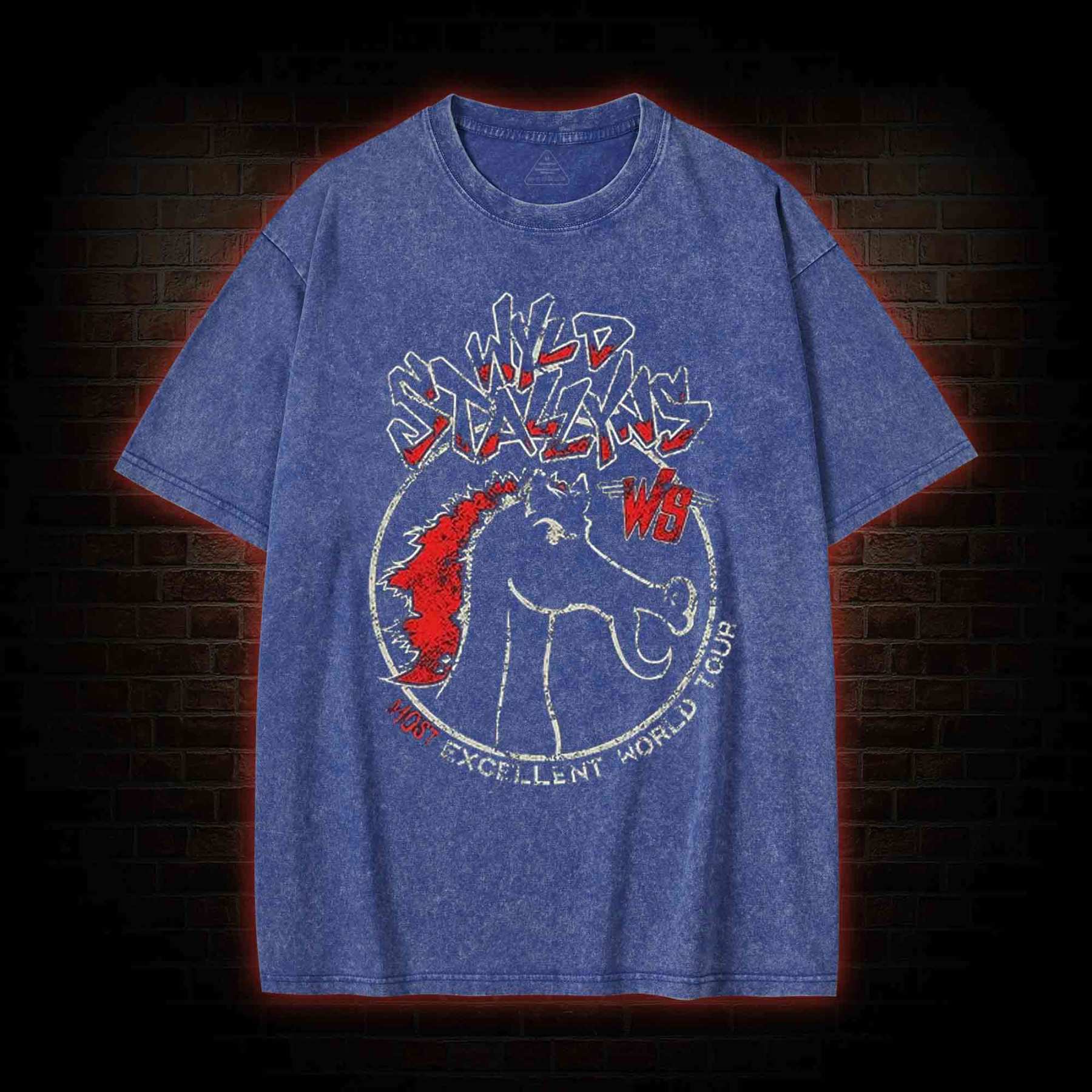 Wild Stallyns will Save the World Washed T-shirt