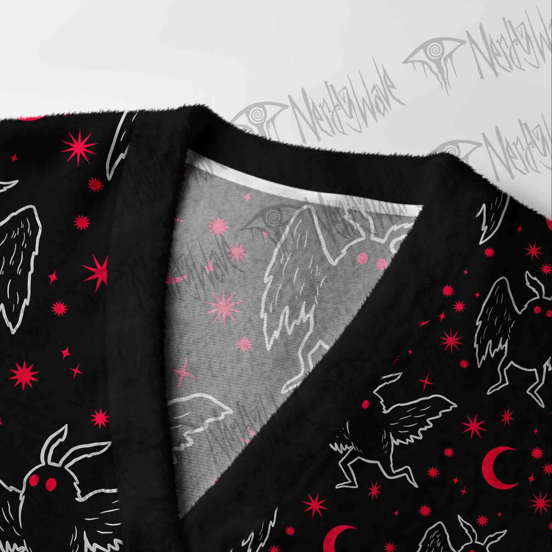 Mothman Night Cardigan Sweater
