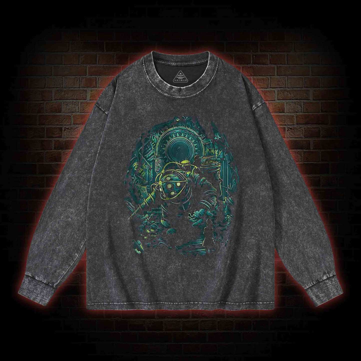 War-Torn Dystopia Washed Long-Sleeve T-shirt