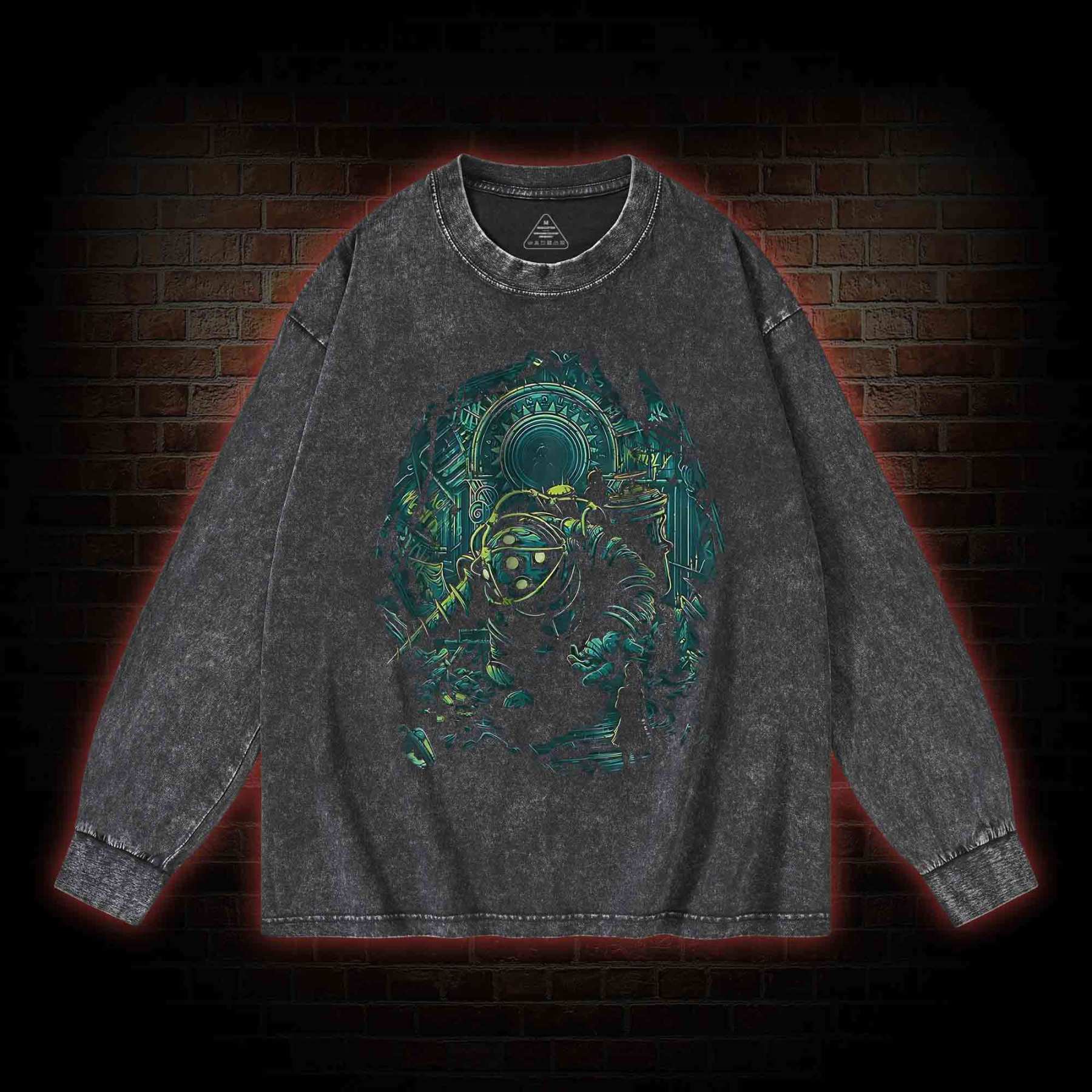 War-Torn Dystopia Washed Long-Sleeve T-shirt