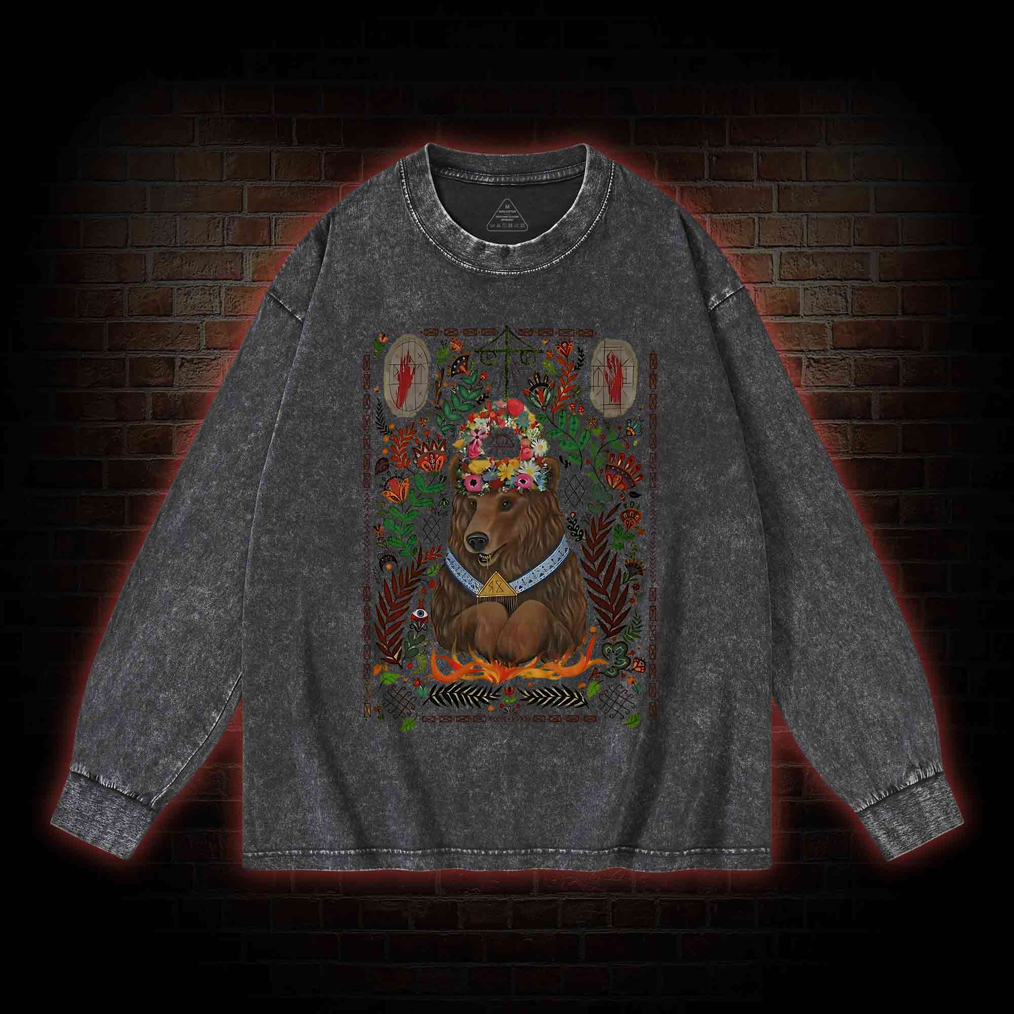 We View Life as a Circle Washed Long-Sleeve T-shirt