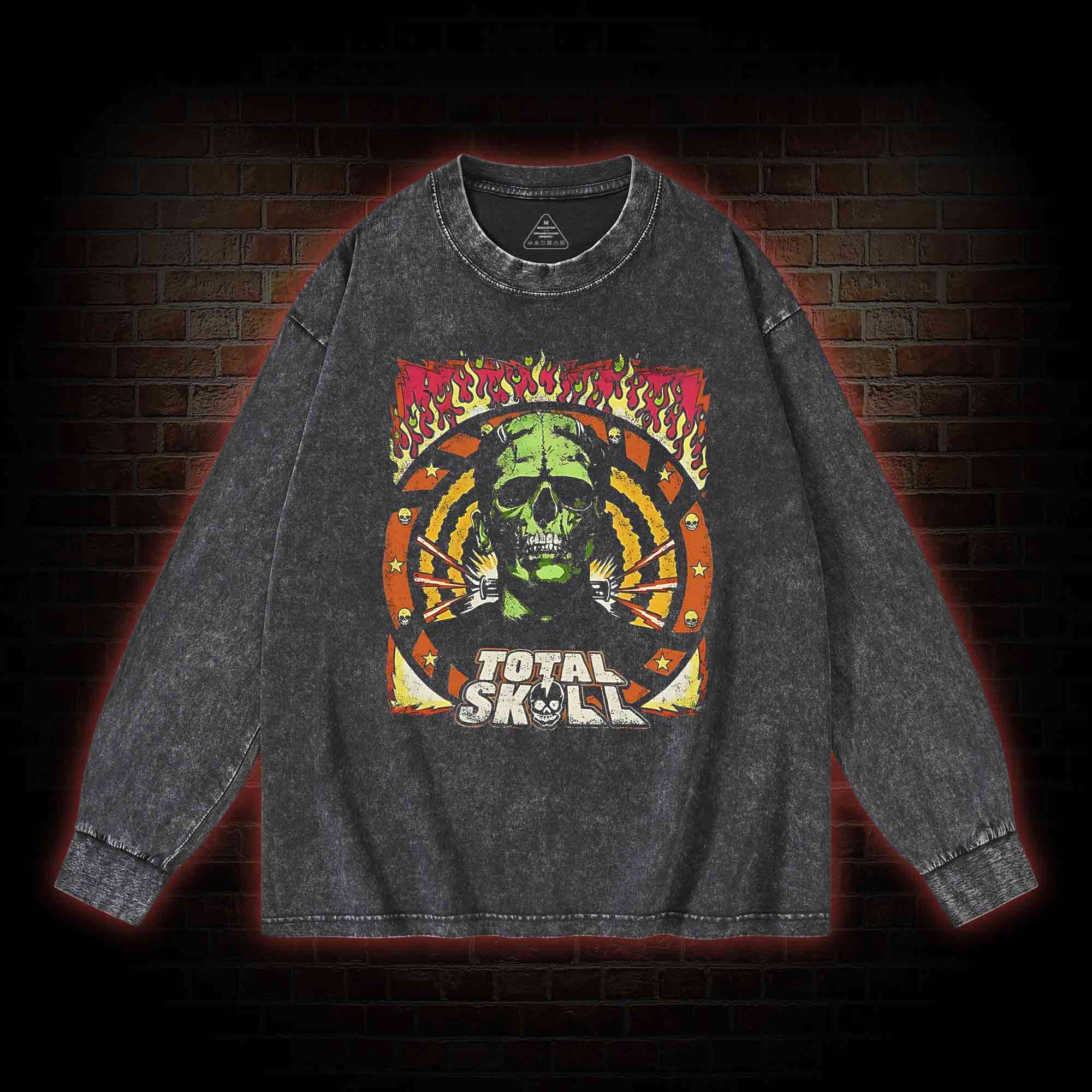 Total Skull Washed Long-Sleeve T-shirt
