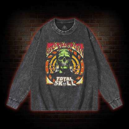 Total Skull Washed Long-Sleeve T-shirt