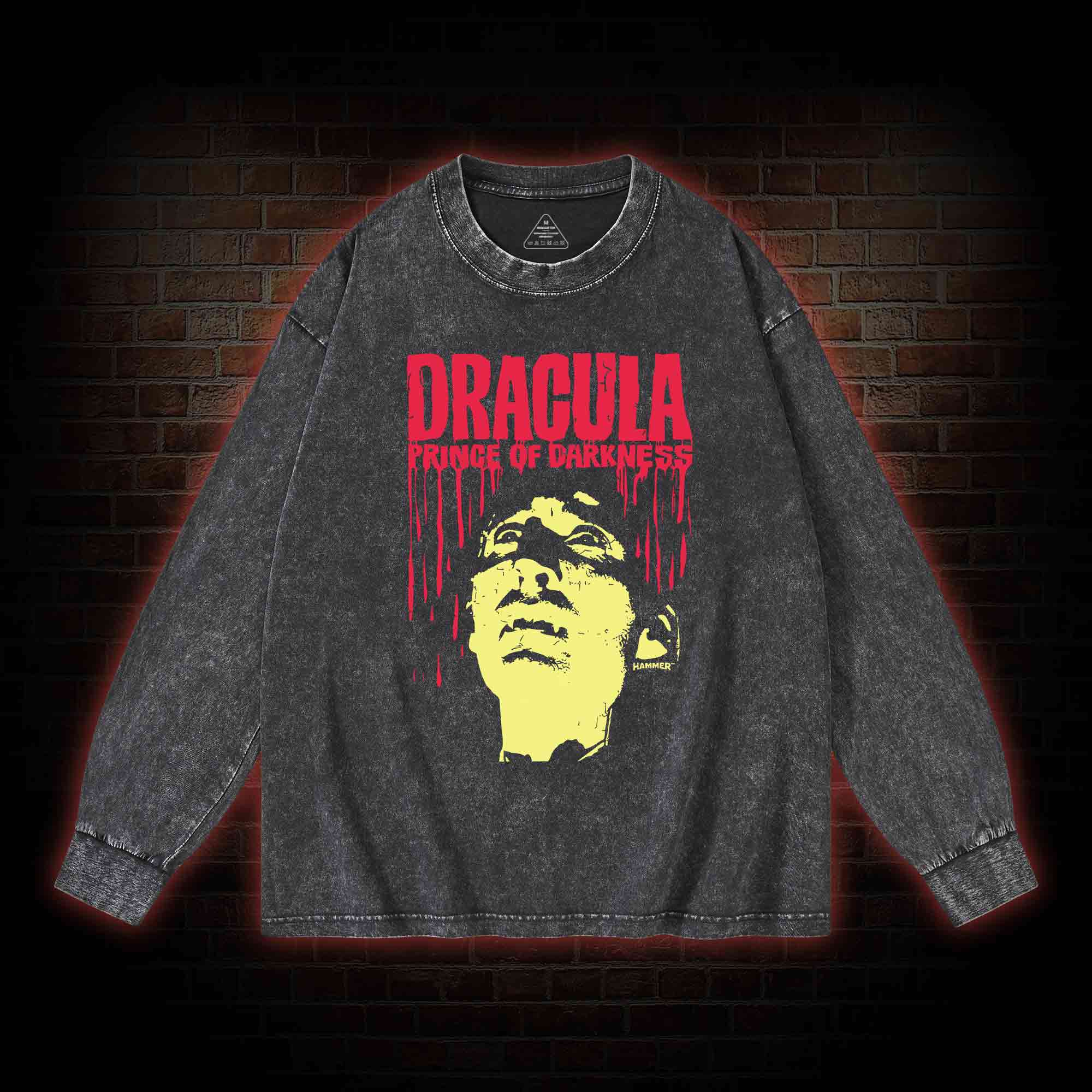 Vintage Dracula Washed Long-Sleeve T-shirt