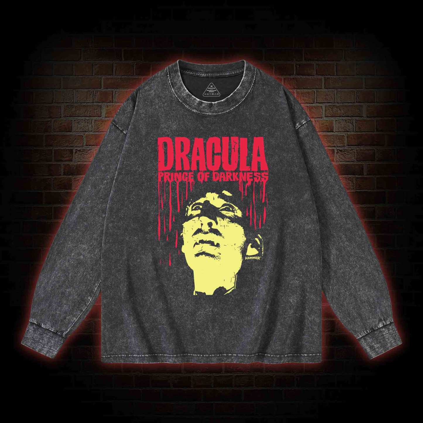Vintage Dracula Washed Long-Sleeve T-shirt