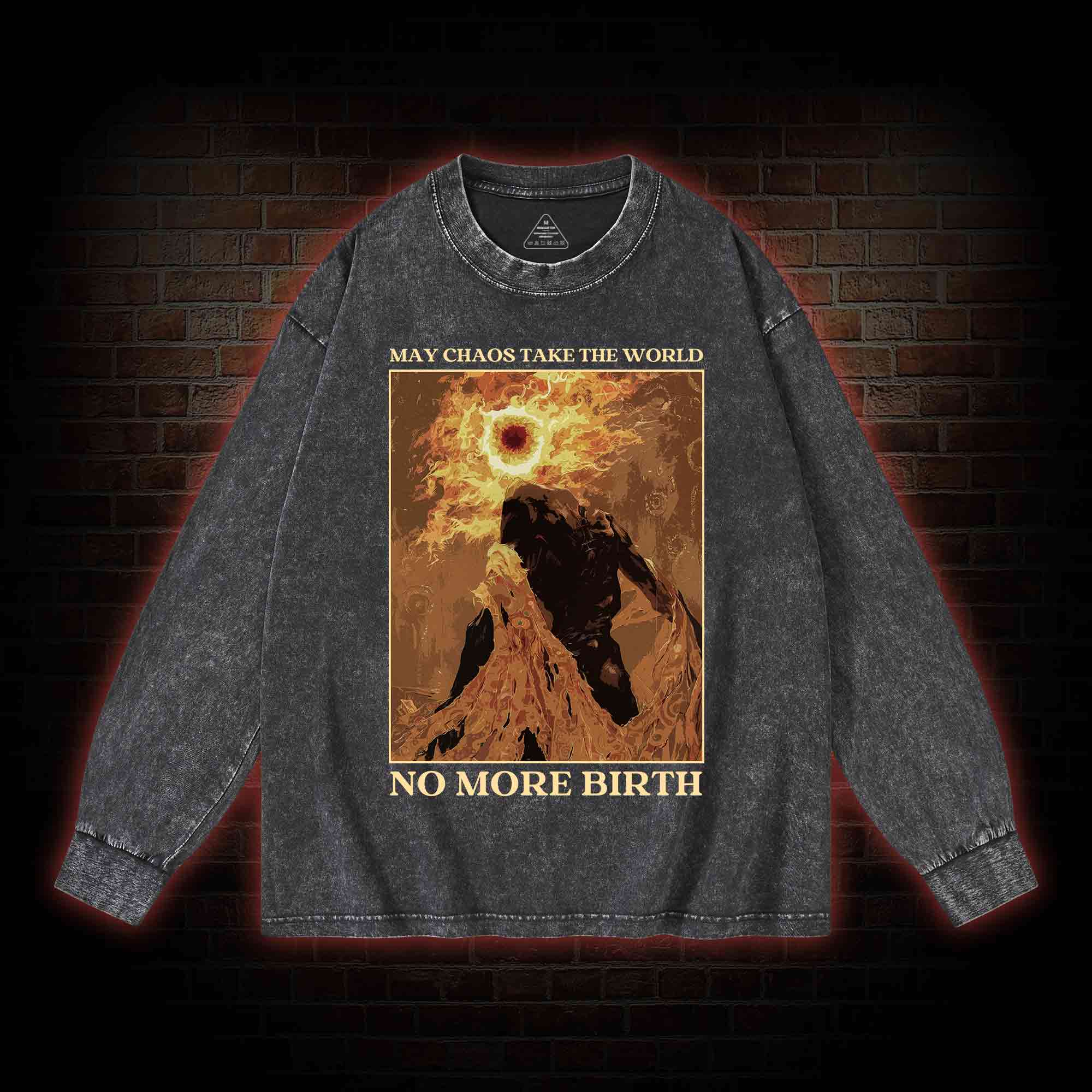 No More Birth Washed Long-Sleeve T-shirt