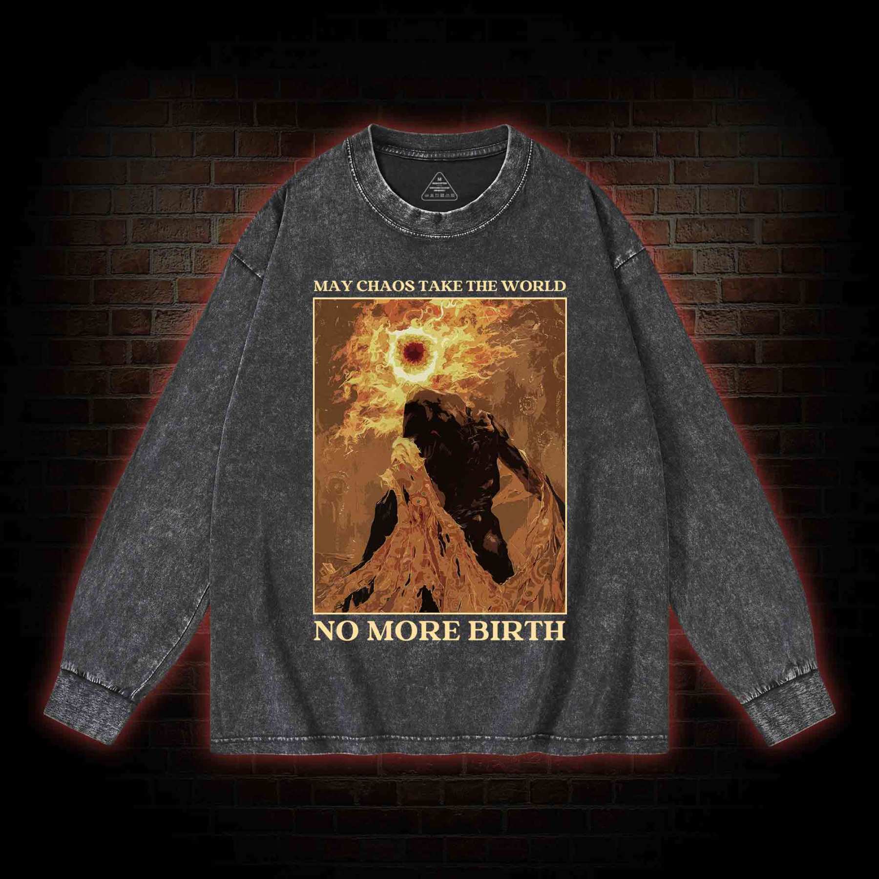 No More Birth Washed Long-Sleeve T-shirt