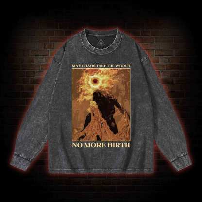 No More Birth Washed Long-Sleeve T-shirt