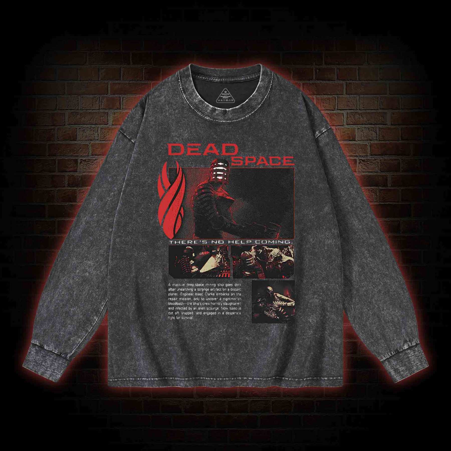 There's No Help Coming Washed Long-Sleeve T-shirt