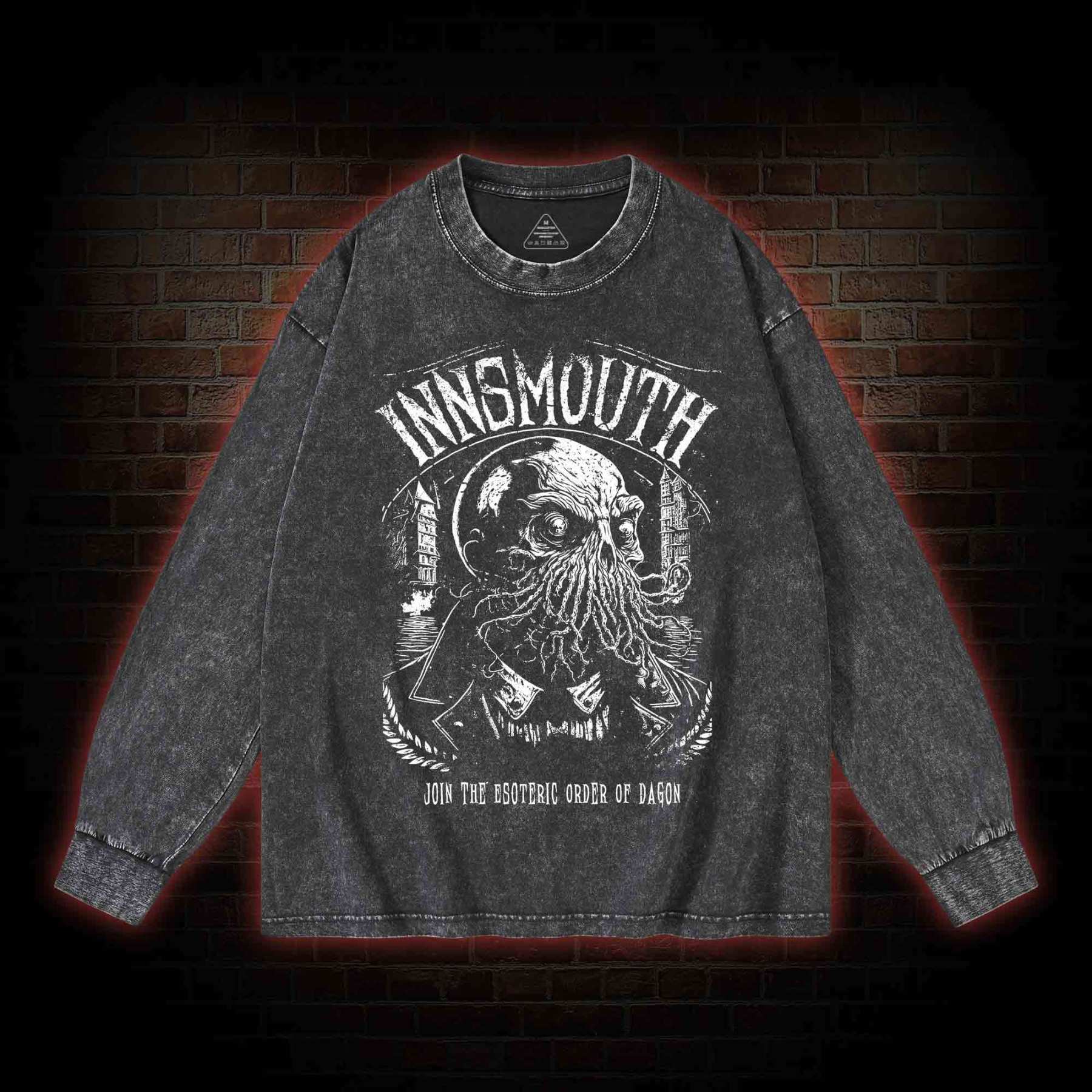 Join The Esoteric Order of Dagon Washed Long-Sleeve T-shirt