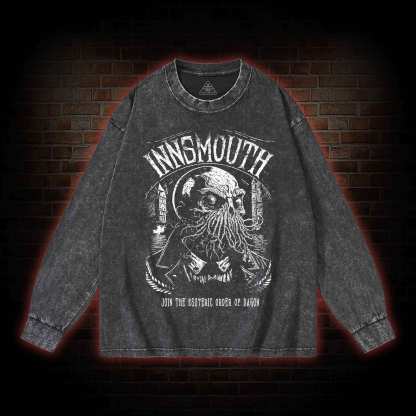Join The Esoteric Order of Dagon Washed Long-Sleeve T-shirt