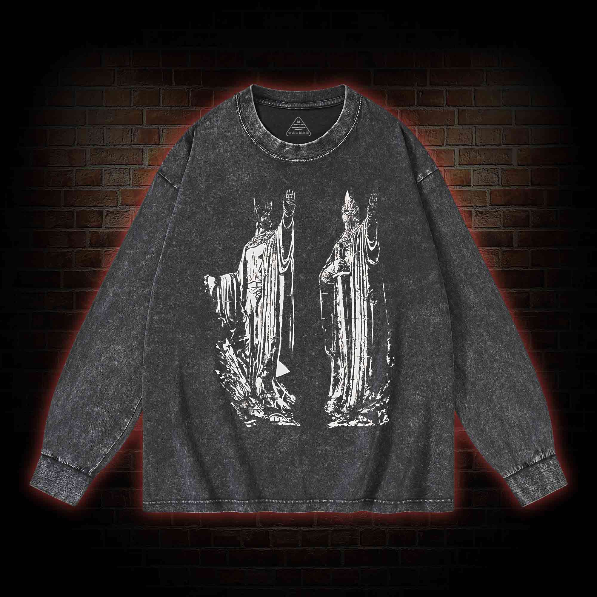 Massive Statues Washed Long-Sleeve T-shirt