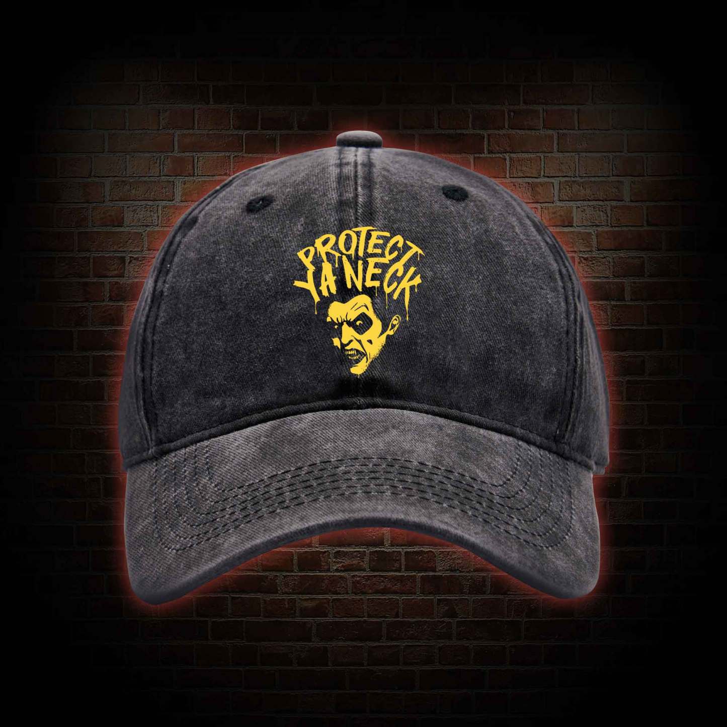 Protect Ya Neck Washed Vintage Baseball Cap