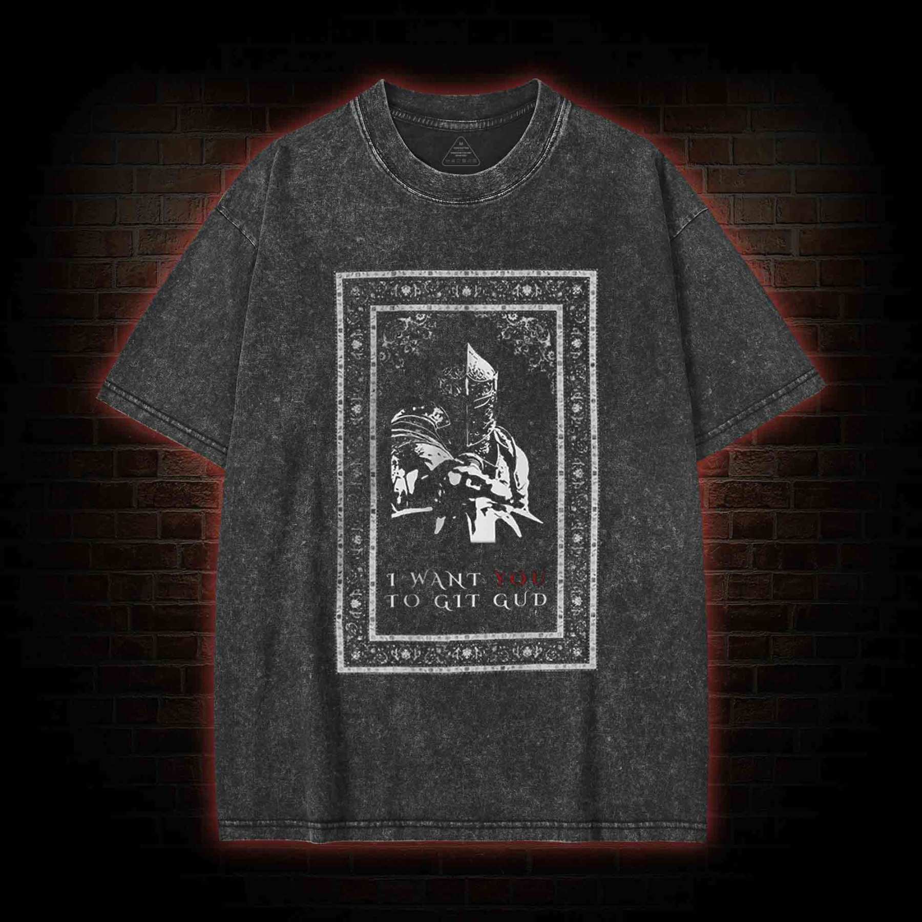 I Want You to Git Gud Washed T-shirt