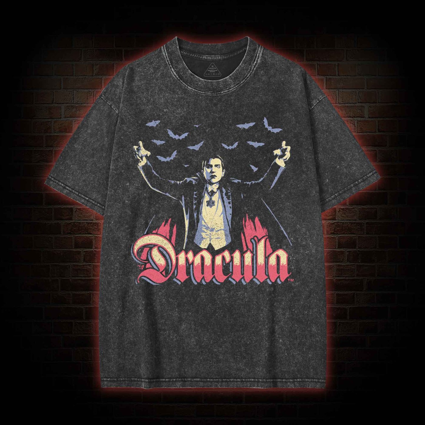 Dracula Horror Washed T-shirt