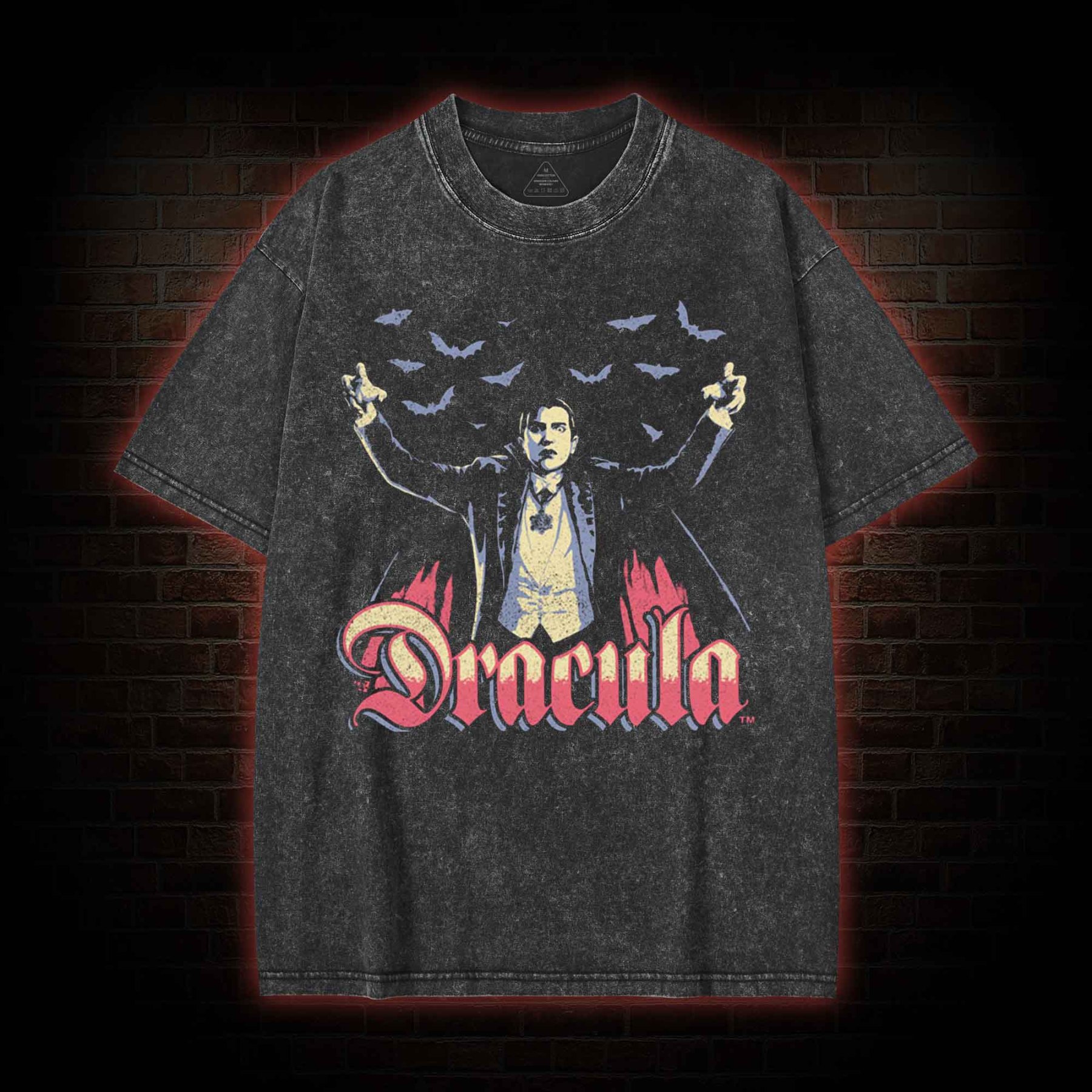 Dracula Horror Washed T-shirt