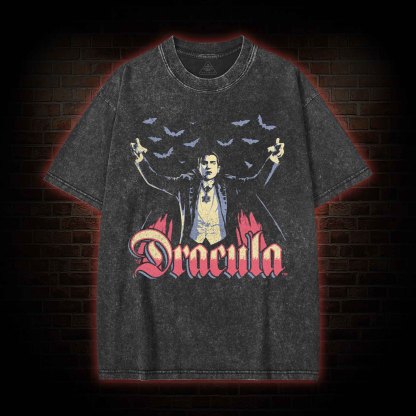 Dracula Horror Washed T-shirt