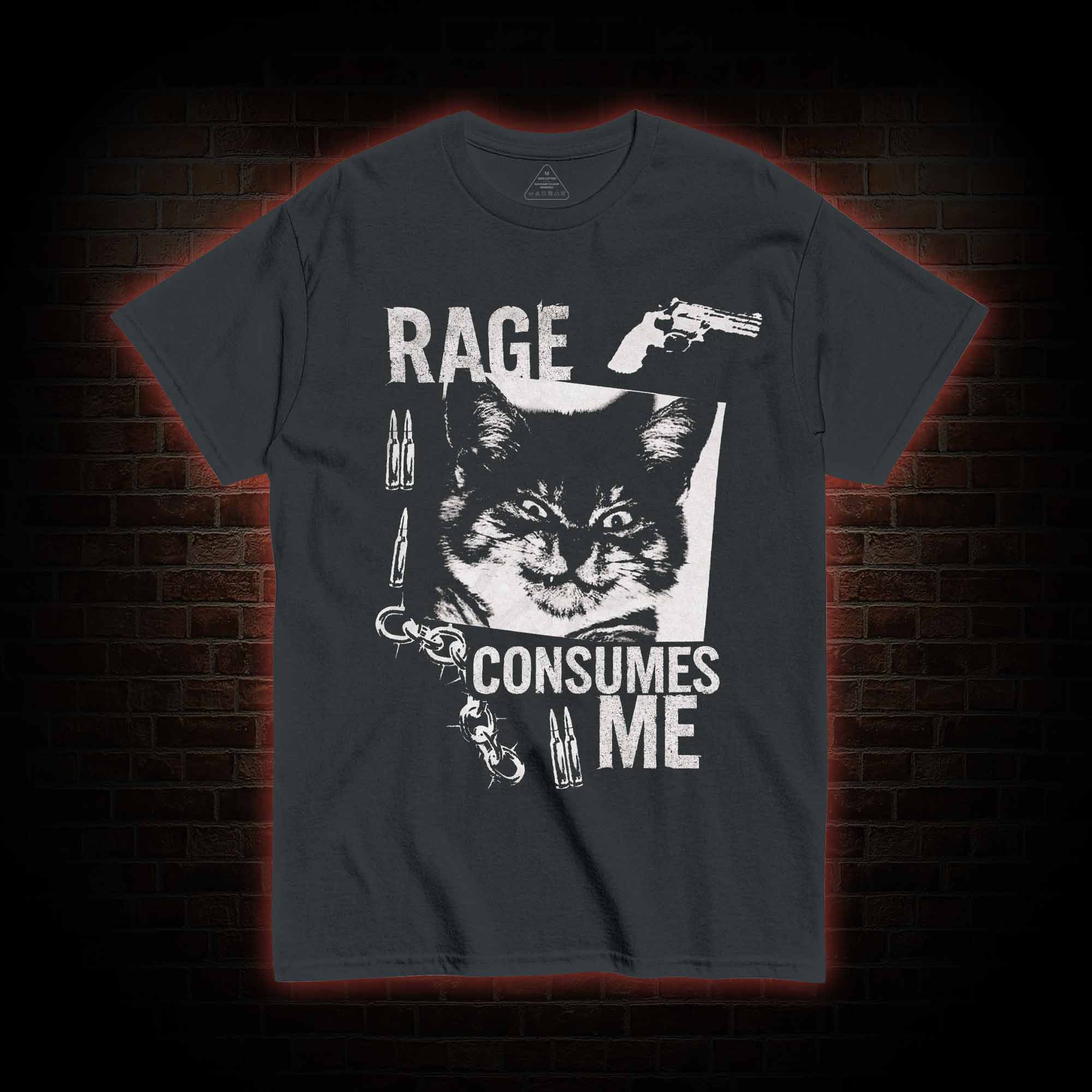 Rage Consumes Me Cat T-shirt