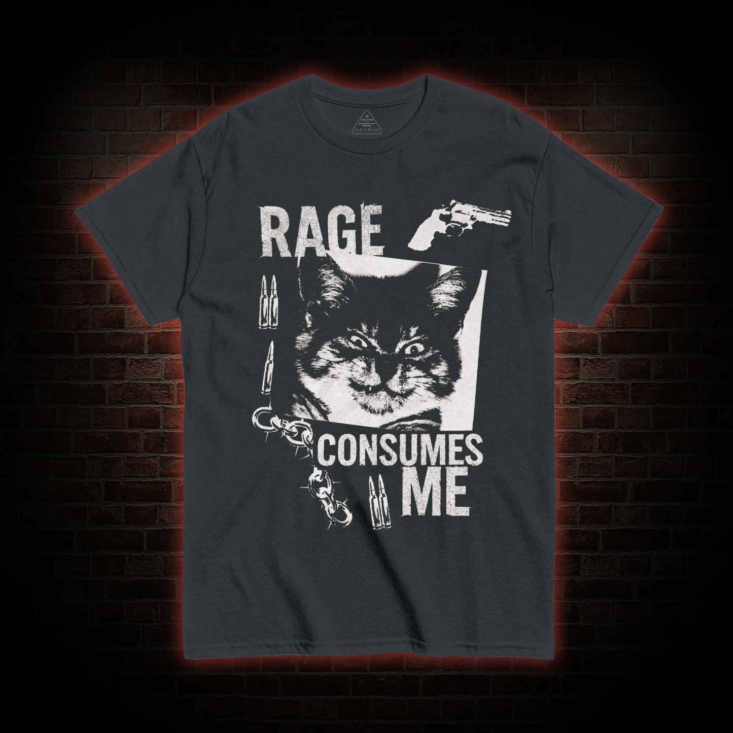 Rage Consumes Me Cat T-shirt