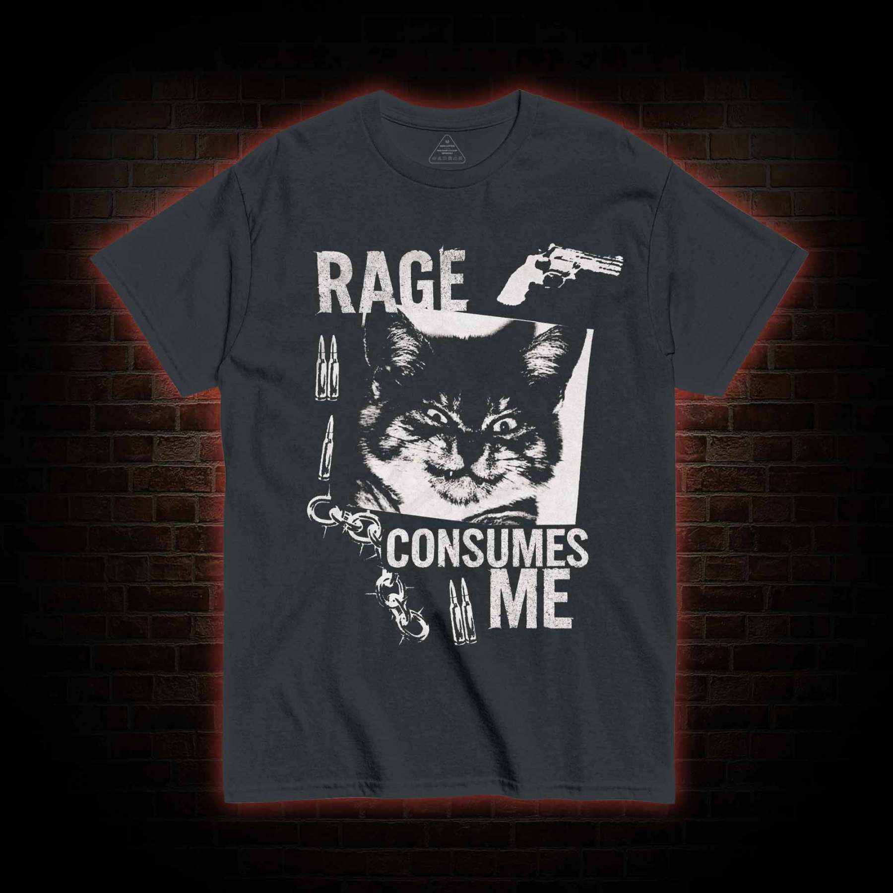 Rage Consumes Me Cat T-shirt