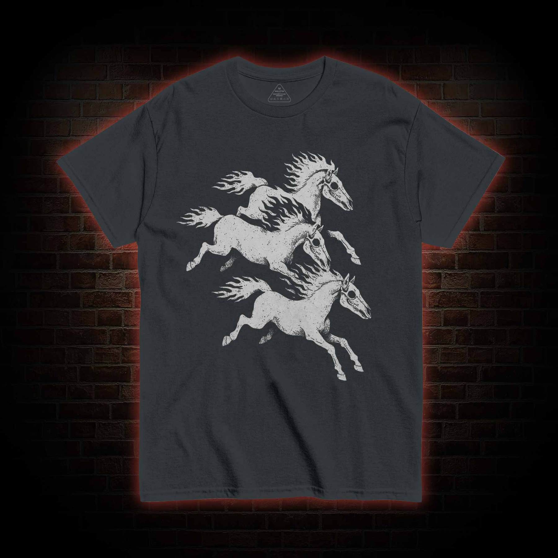 Flaming Skeleton Horses T-shirt