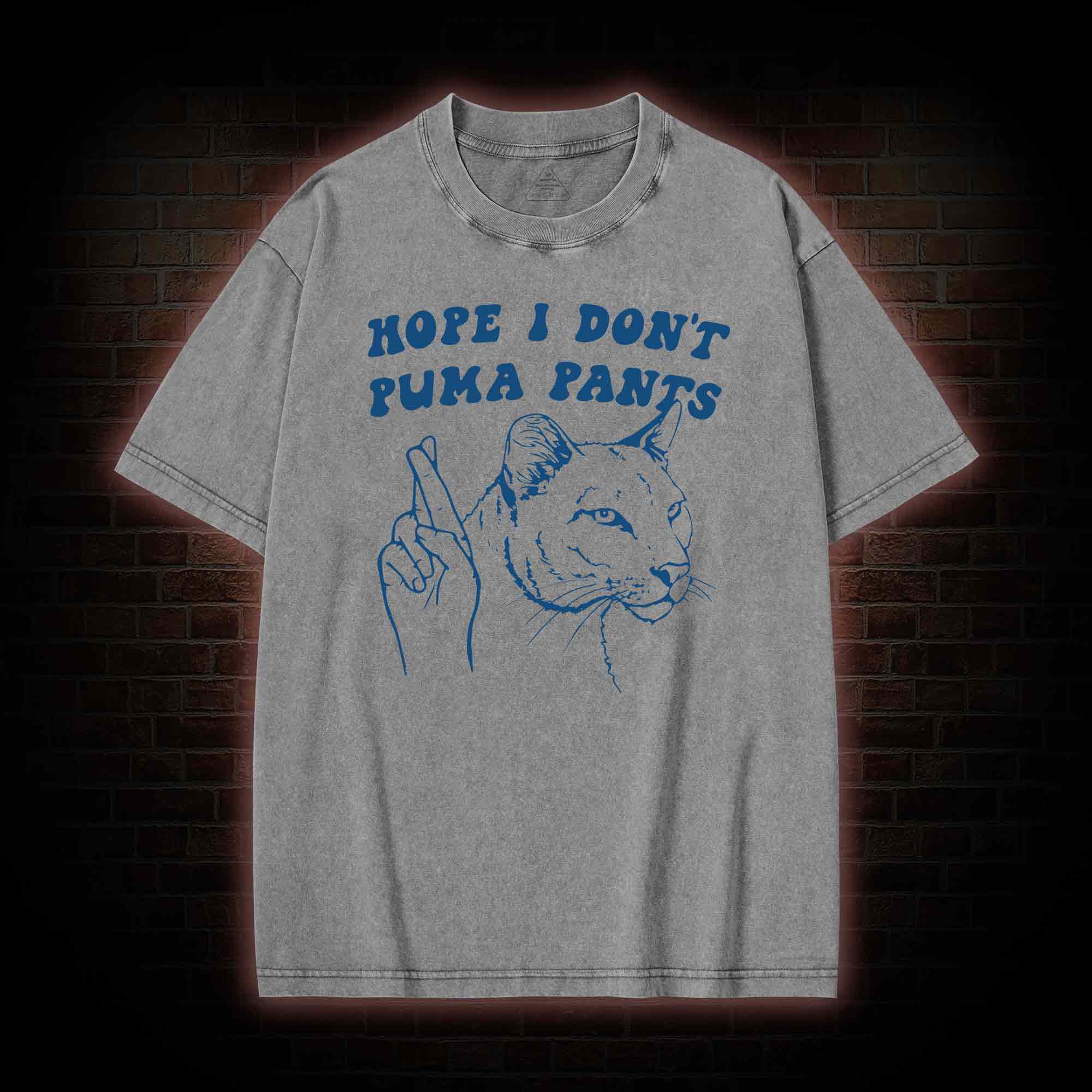 Hope I Don't Puma Pants Washed T-shirt