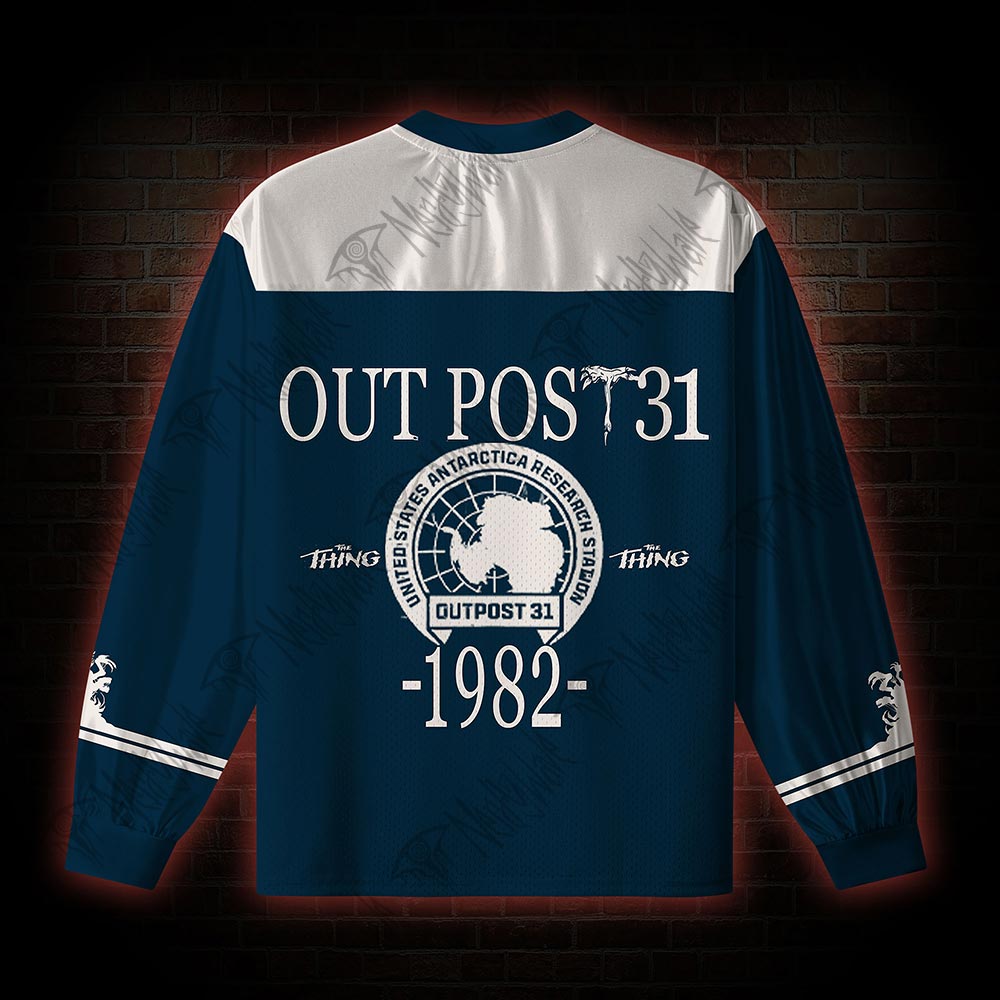 Retro The Thing V-Neck Long Sleeve Jersey