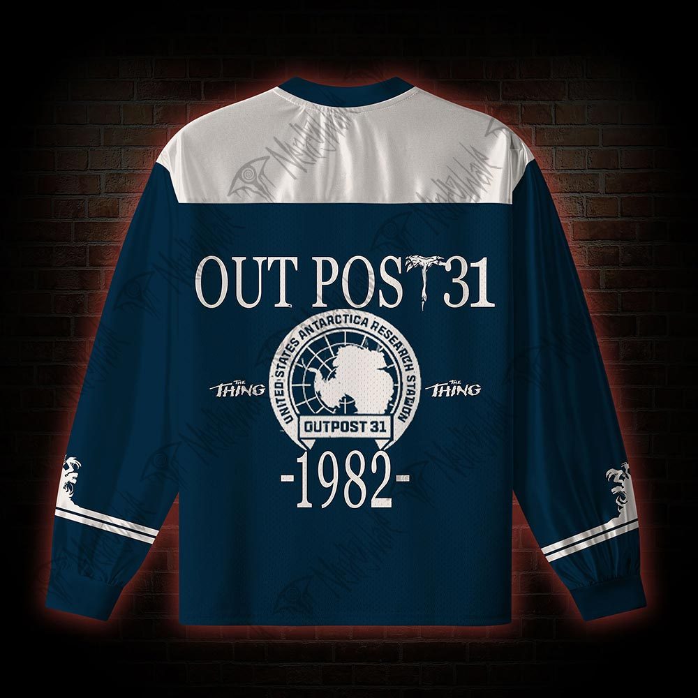 Retro The Thing V-Neck Long Sleeve Jersey
