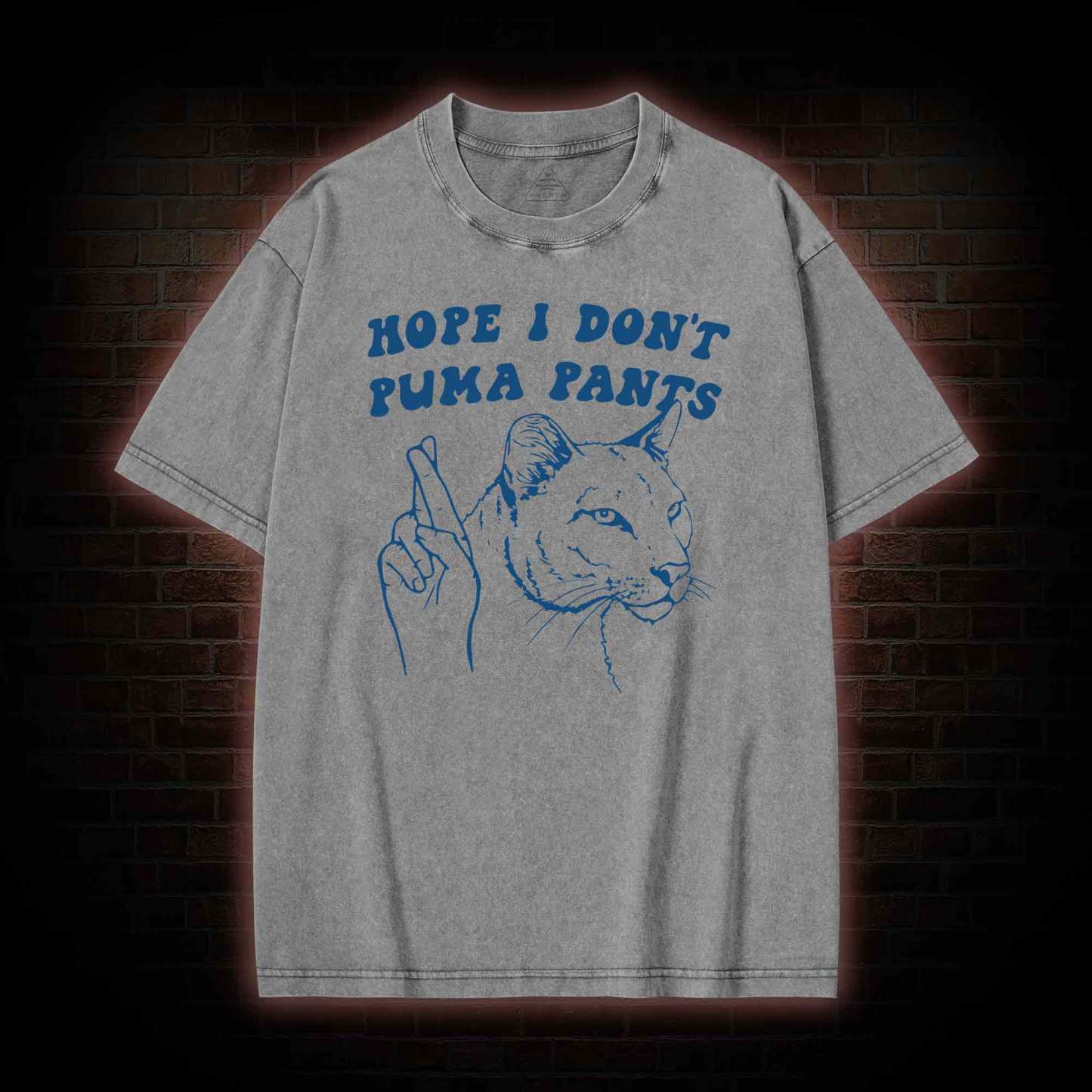 Hope I Don't Puma Pants Washed T-shirt