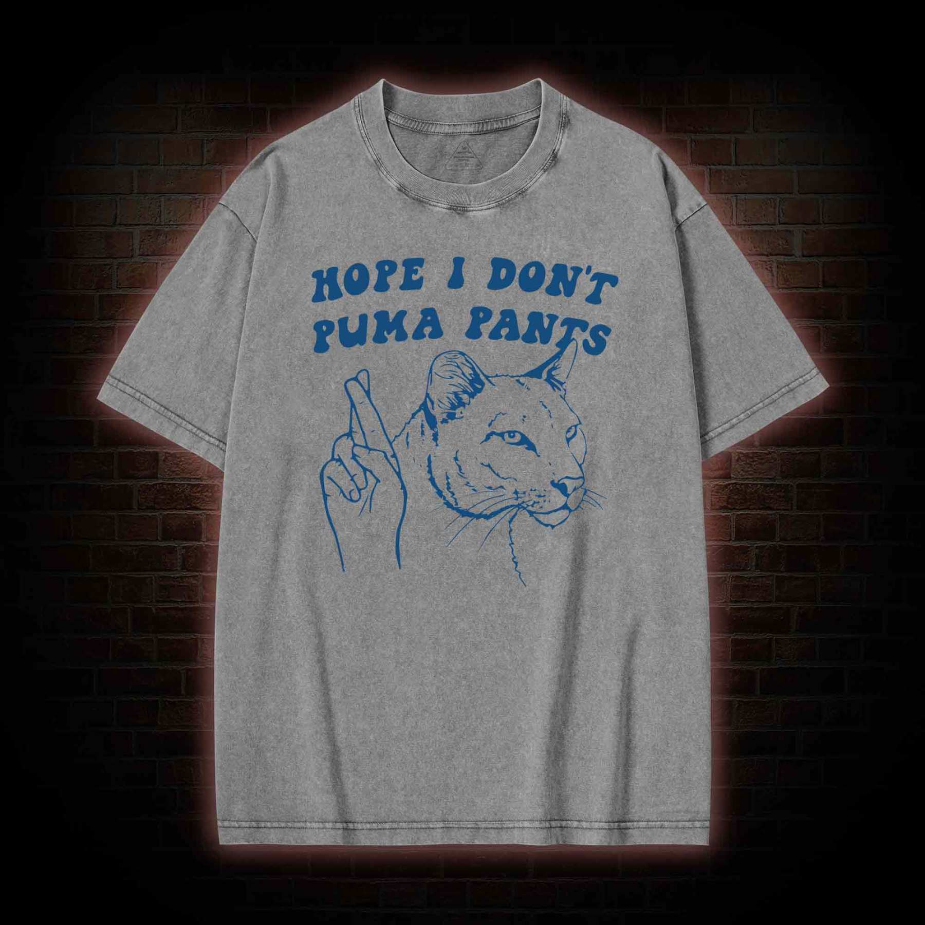 Hope I Don't Puma Pants Washed T-shirt
