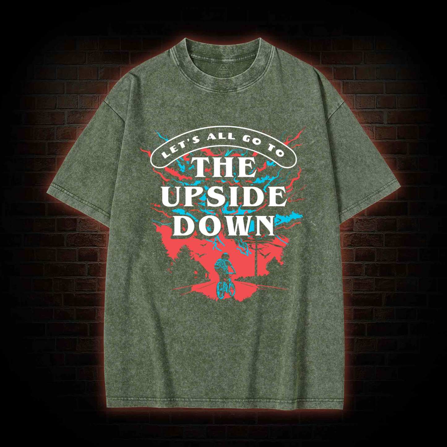 Let's All Go To The Upside Down Washed T-shirt