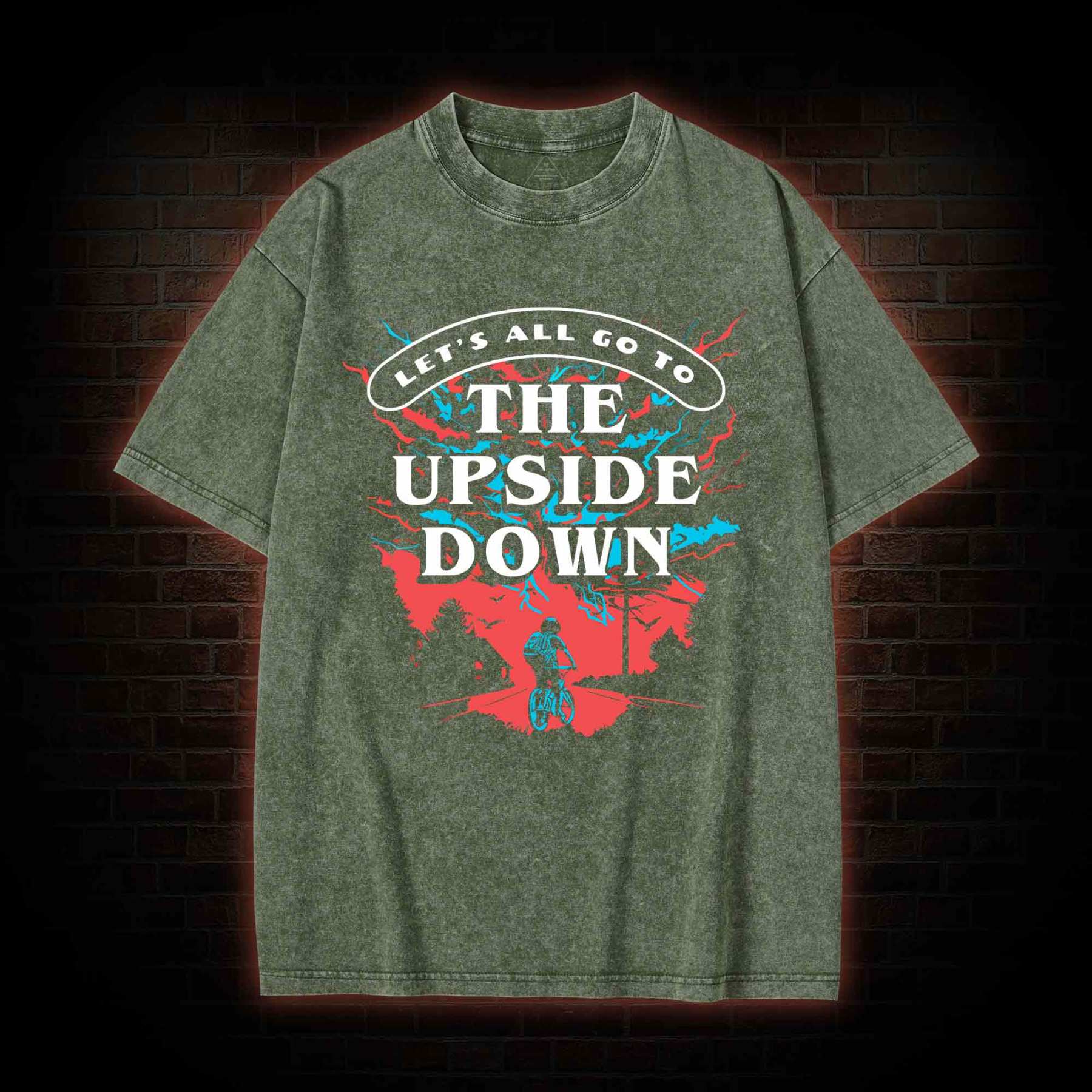 Let's All Go To The Upside Down Washed T-shirt
