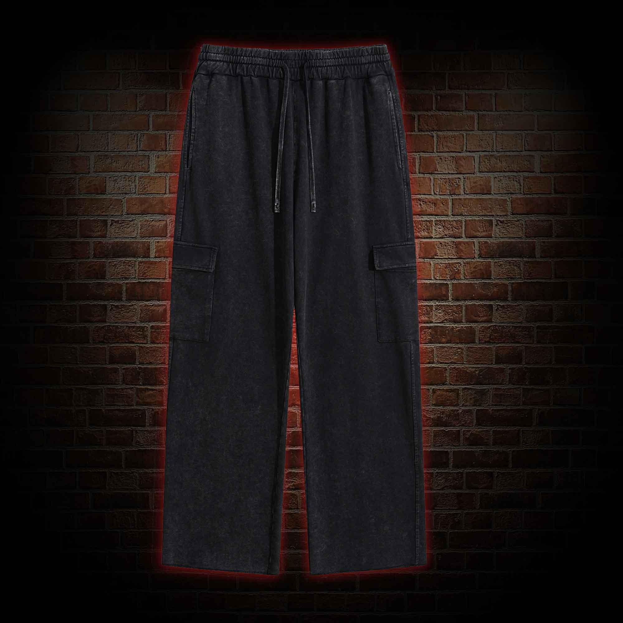 Unisex Washed Cargo Pants