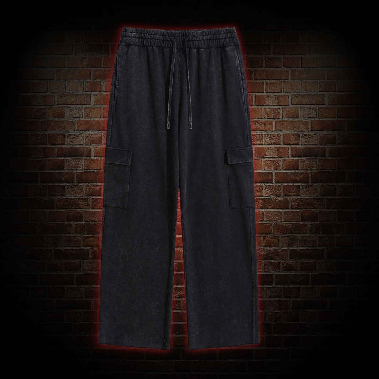 Unisex Washed Cargo Pants