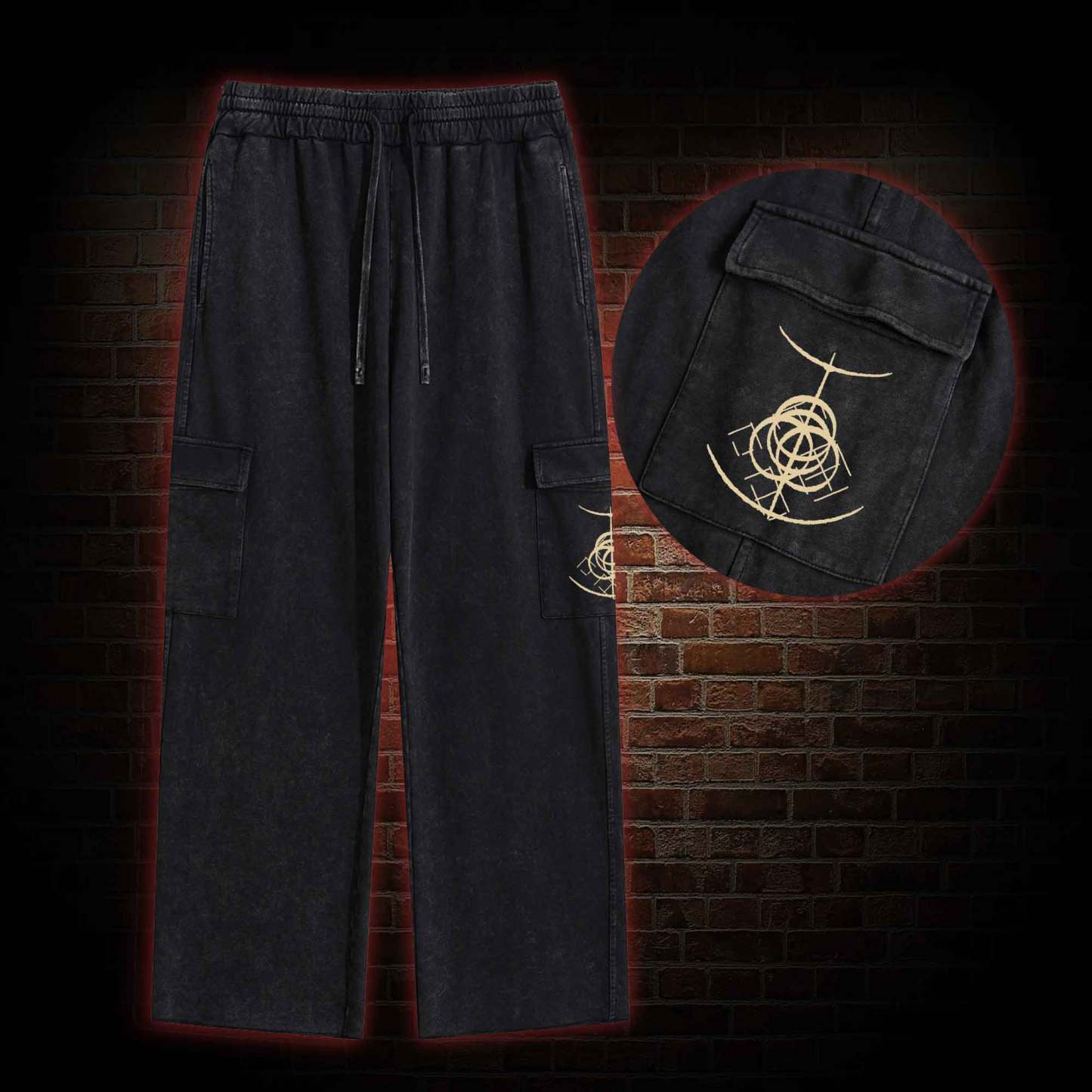 The Fallen Leaves Tell a Story Washed Cargo Pants