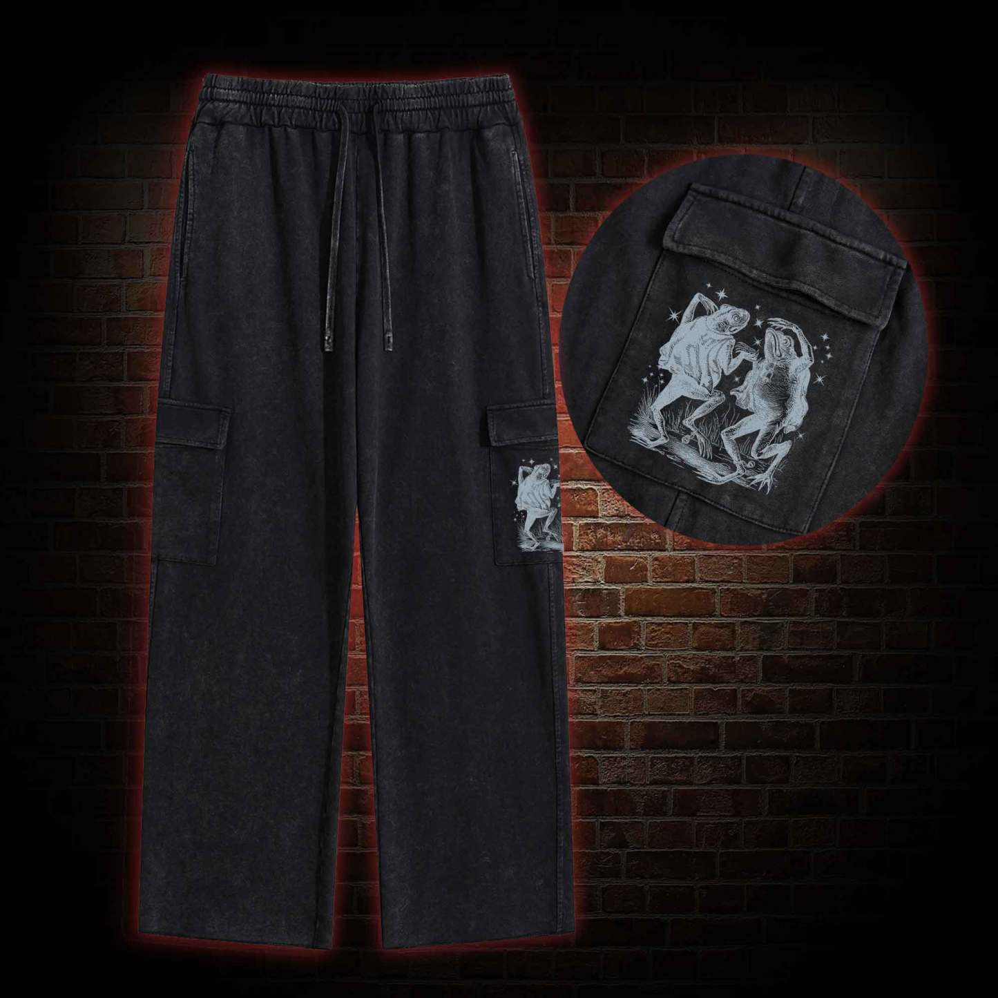 Dancing Frogs Washed Cargo Pants