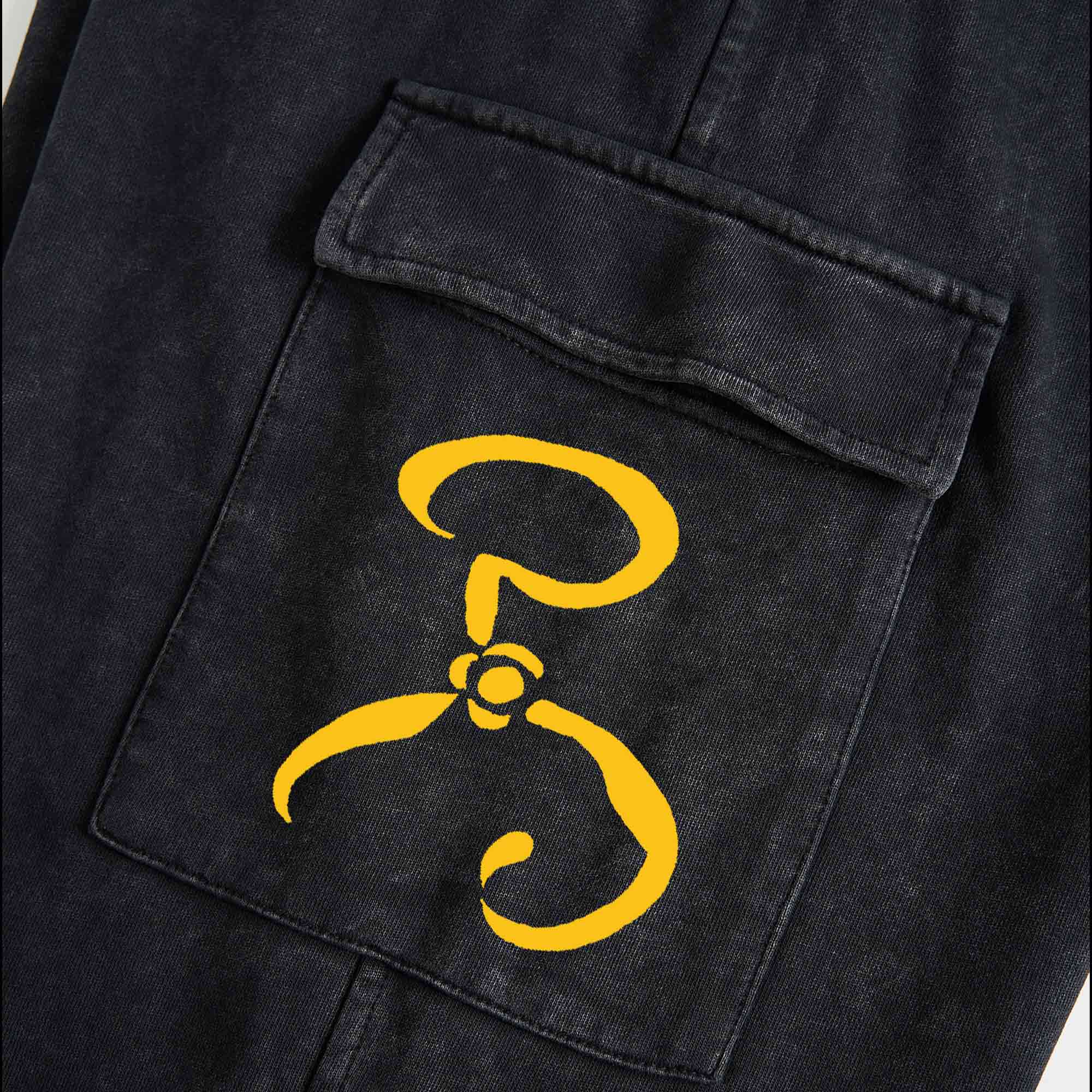 The King in Yellow Washed Cargo Pants