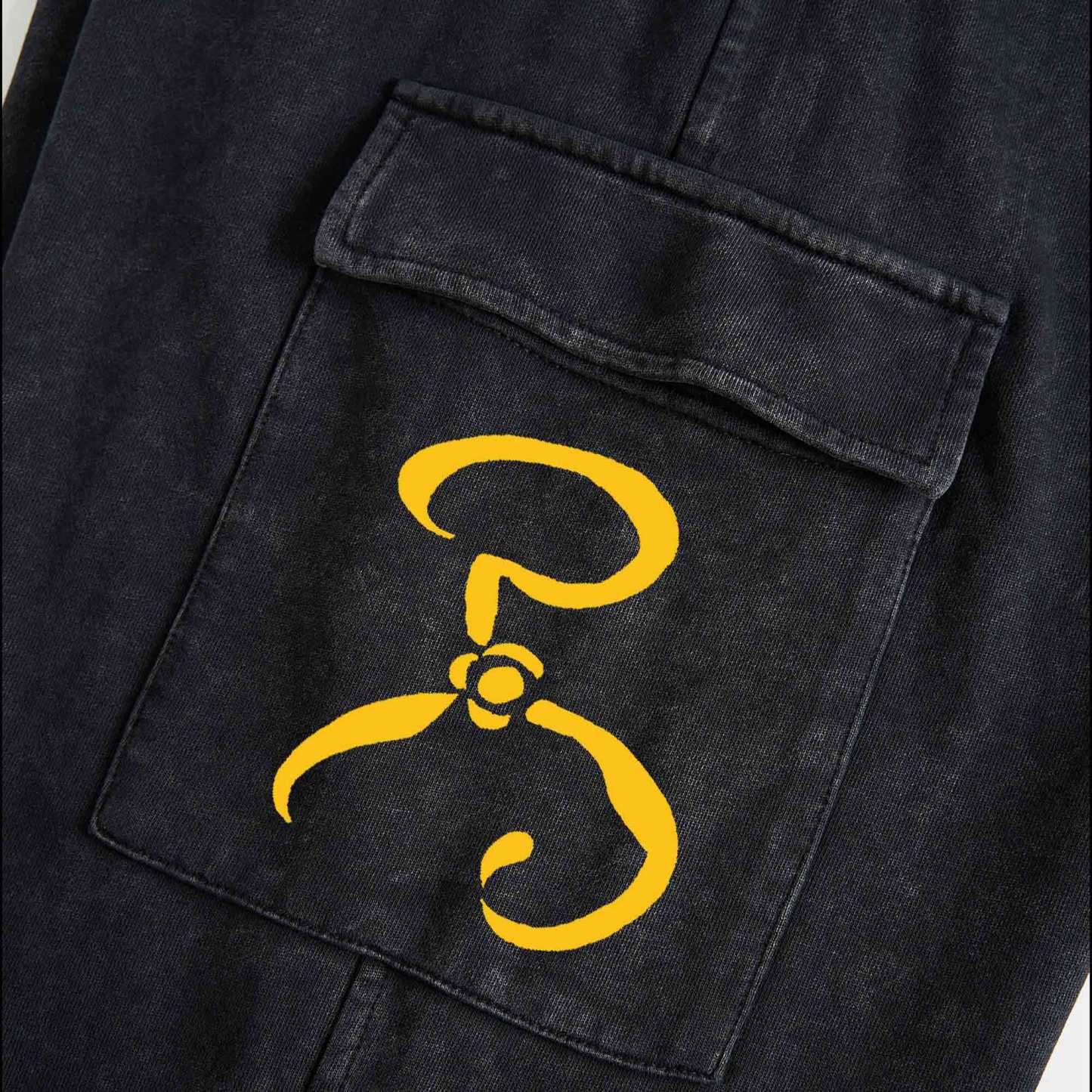 The King in Yellow Washed Cargo Pants