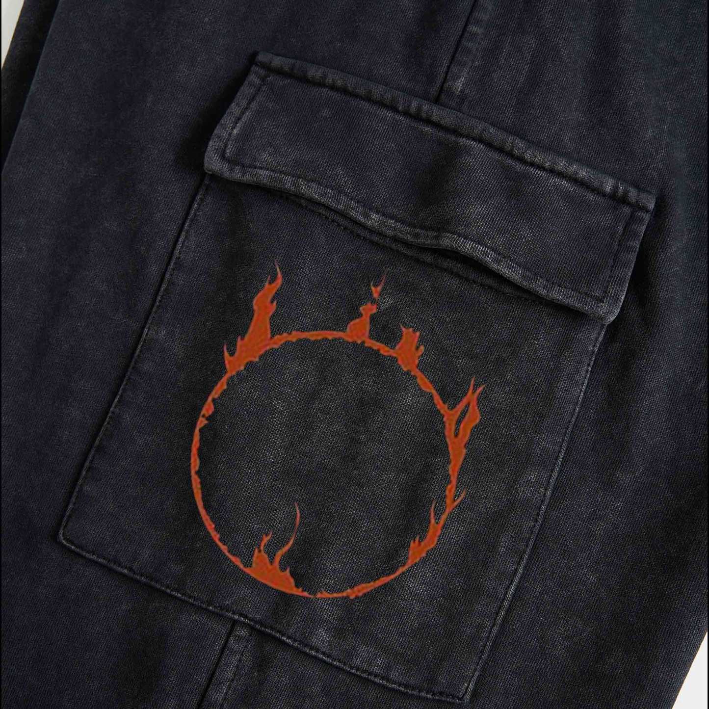 Accursed Undead Washed Cargo Pants