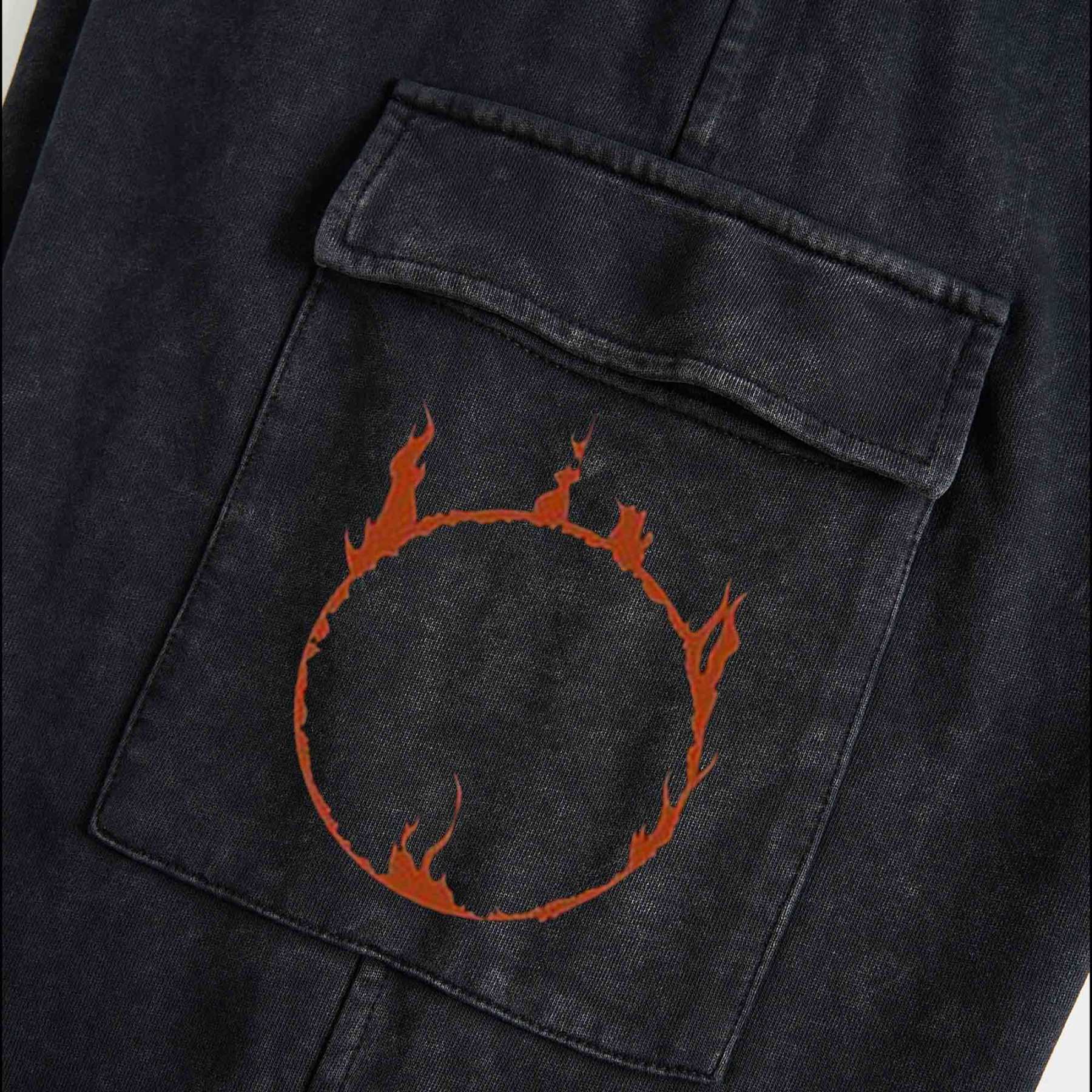 Accursed Undead Washed Cargo Pants