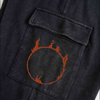 Accursed Undead Washed Cargo Pants
