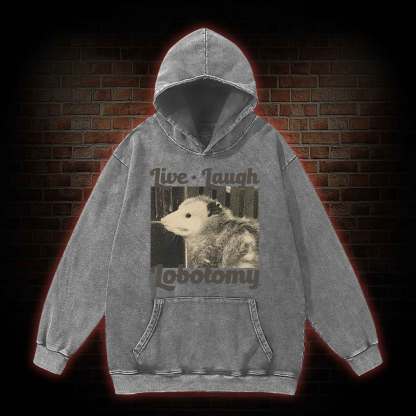 Live Laugh Lobotomy Washed Hoodie