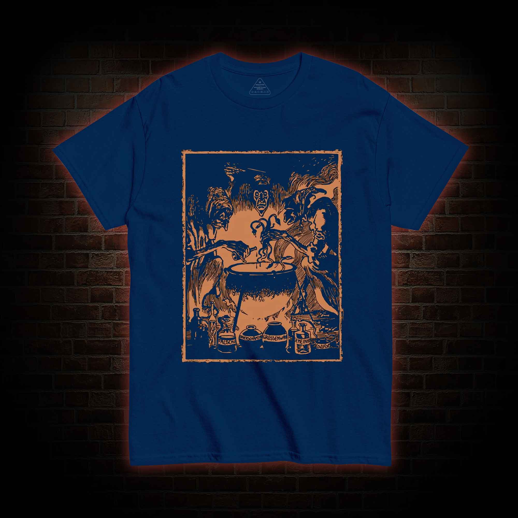 Three Witches Around Cauldron T-shirt