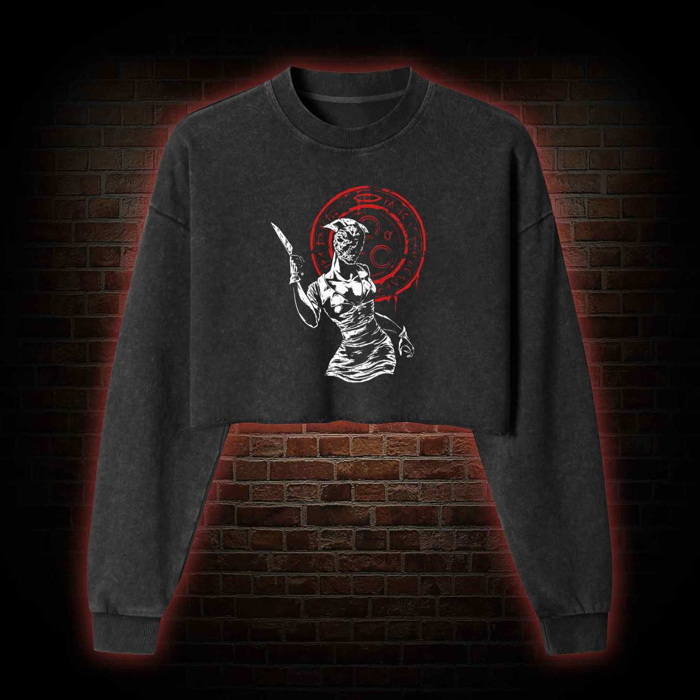Hell-o Nurse! Washed Cropped Sweatshirts