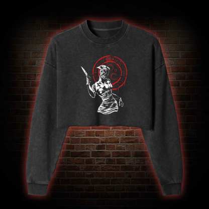 Hell-o Nurse! Washed Cropped Sweatshirts