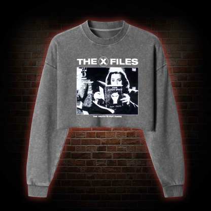 The Truth Is Out There Washed Cropped Sweatshirts
