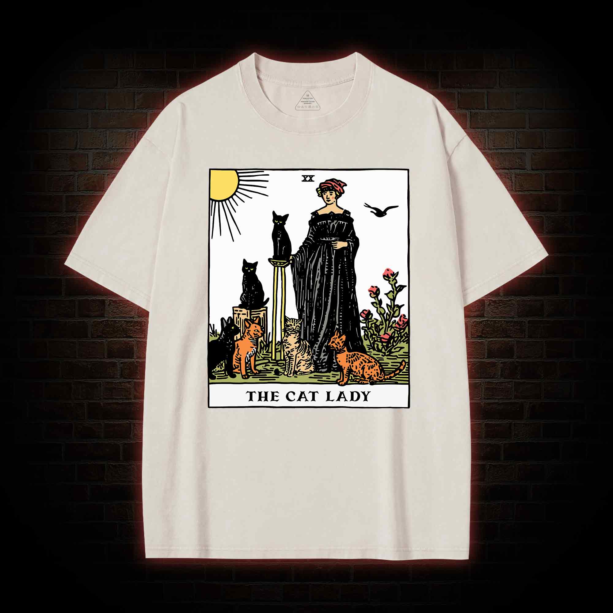 The Cat Lady Washed T-shirt
