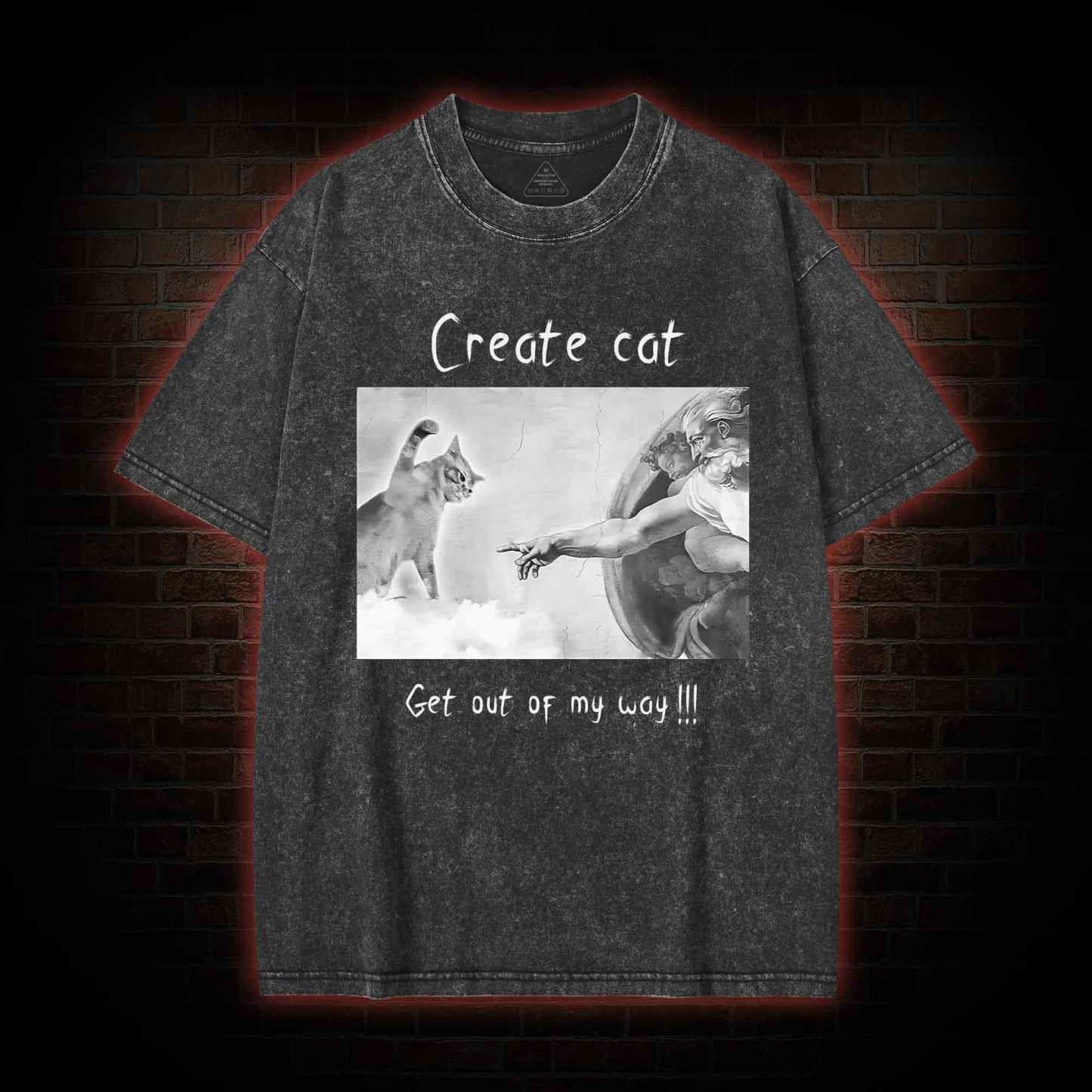 Create Cat Washed T-shirt