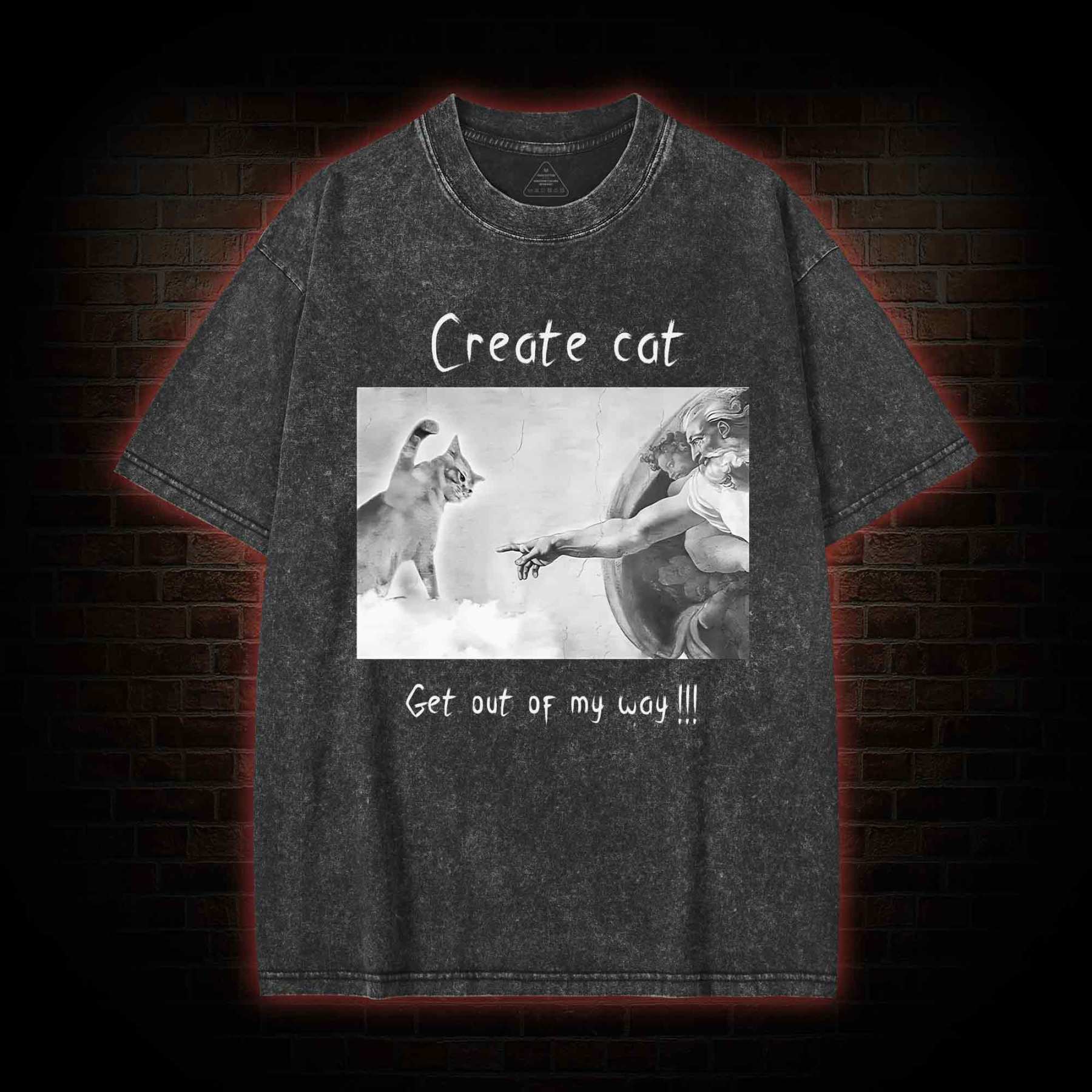 Create Cat Washed T-shirt